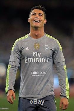 Authentic Real Madrid Ronaldo Gray 2015 2016 Jersey Camiseta Shirt Size L NEW