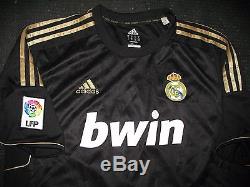 Authentic Real Madrid Sergio Ramos Black Gold 2011 2012 Jersey Camiseta Shirt