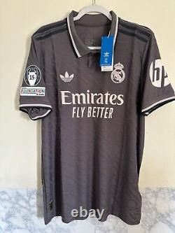 Authentic Real Madrid Third Kit 2024-2025 Kylian Mbappé Size L