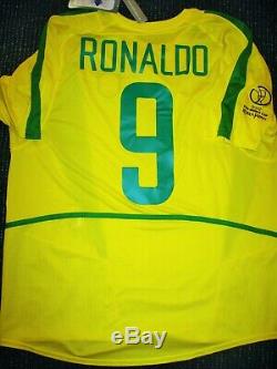 Authentic Ronaldo Brazil 2002 WC Jersey Shirt Camiseta Real Madrid Barcelona L