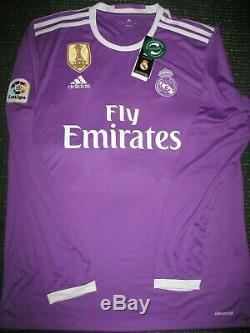 Authentic Ronaldo Real Madrid 2016 2017 Purple Jersey Shirt Portugal BNWT L