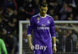 Authentic Ronaldo Real Madrid 2016 2017 Purple Jersey Shirt Portugal BNWT L