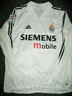 Authentic Ronaldo Real Madrid Jersey 2004 2005 Camiseta Shirt Barcelona LS M