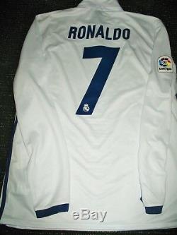 Authentic Ronaldo Real Madrid Jersey 2016 2017 Shirt Camiseta Trikot Portugal L