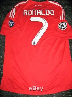 Authentic Ronaldo Real Madrid UEFA CL Jersey 2011 2012 Red Camiseta Shirt L