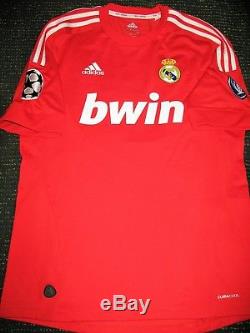 Authentic Ronaldo Real Madrid UEFA CL Jersey 2011 2012 Red Camiseta Shirt M
