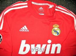 Authentic Ronaldo Real Madrid UEFA CL Jersey 2011 2012 Red Camiseta Shirt M