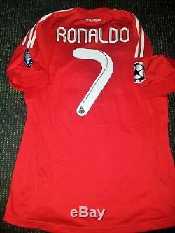 Authentic Ronaldo Real Madrid UEFA Jersey 2011 2012 Red Camiseta Juventus Shirt