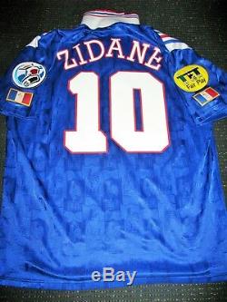 Authentic Zidane France 1996 EURO Jersey Real Madrid Maillot Shirt Juventus L