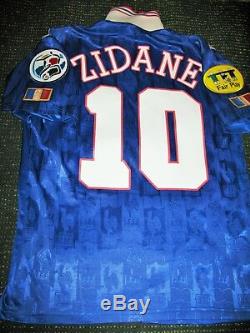 Authentic Zidane France 1996 EURO Jersey Real Madrid Maillot Shirt Juventus M