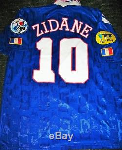 Authentic Zidane France 1996 EURO Jersey Real Madrid Maillot Shirt Juventus XL