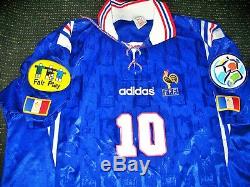 Authentic Zidane France 1996 EURO Jersey Real Madrid Maillot Shirt Juventus XL