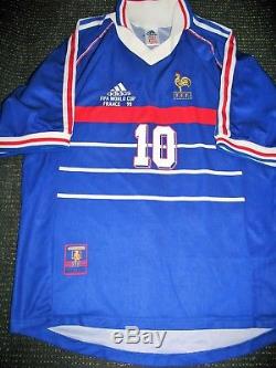 Authentic Zidane France 1998 WC Jersey Real Madrid Maillot Shirt Juventus M