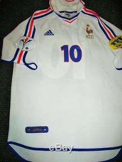 Authentic Zidane France 2000 EURO Jersey Real Madrid Maillot Shirt Trikot M