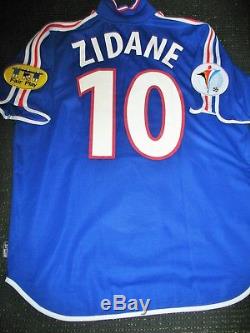 Authentic Zidane France 2000 EURO Jersey Real Madrid Maillot Shirt Trikot XL