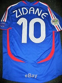 Authentic Zidane France 2006 WC Jersey Real Madrid Maillot Shirt Trikot M
