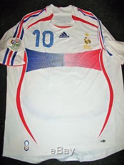 Authentic Zidane France 2006 WC LAST GAME Jersey Real Madrid Maillot Shirt L