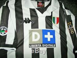 Authentic Zidane Juventus 1999 2000 Jersey Shirt Camiseta Maglia Real Madrid XL