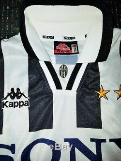 Authentic Zidane Juventus Kappa 1996 1997 Long Sleeve Jersey Shirt Real Madrid M