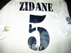Authentic Zidane Real Madrid DEBUT Jersey Shirt 2001 2002 France Camiseta L