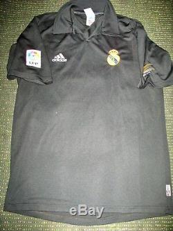 Authentic Zidane Real Madrid DEBUT Jersey Shirt 2001 2002 France Camiseta M