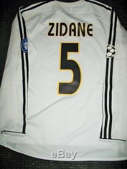 Authentic Zidane Real Madrid Jersey Shirt 2003 2004 UEFA France Camiseta Maillot