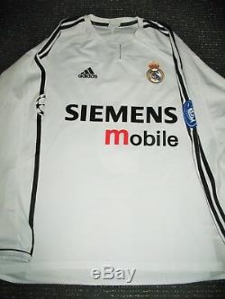 Authentic Zidane Real Madrid Jersey Shirt 2003 2004 UEFA France Camiseta Maillot