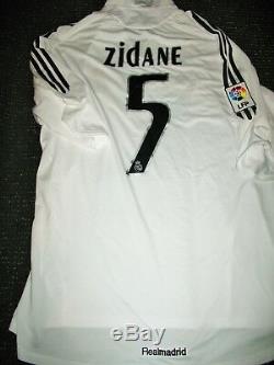Authentic Zidane Real Madrid LAST GAME Jersey Shirt 2005 2006 France Camiseta XL