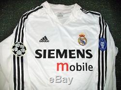 Authentic Zidane Real Madrid UEFA Jersey 2004 2005 Camiseta Shirt France Maillot