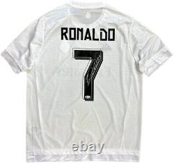 Autographed Cristiano Ronaldo Hand Signed White Jersey Real Madrid BAS COA