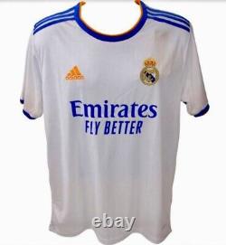 Autographed Luka Modric Real Madrid White Soccer Adidas style jersey Beckett