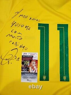 Autographed Signed Inscribed Vini Vinicius Jr. Brazil Jersey JSA COA Real Madrid