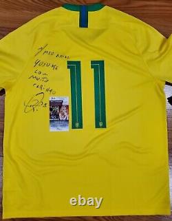 Autographed Signed Inscribed Vini Vinicius Jr. Brazil Jersey JSA COA Real Madrid