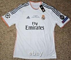 BALE #11 REAL MADRID Champions 2014 Official Home Jersey Soccer Lisbon XL NWT