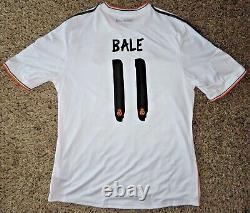 BALE #11 REAL MADRID Champions 2014 Official Home Jersey Soccer Lisbon XL NWT