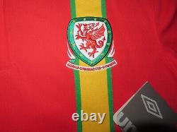 BALE #11 WALES Umbro Official Jersey Soccer XL BNWT Real Madrid L/S