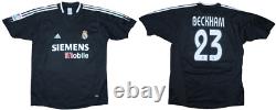 BECKHAM #23 REAL MADRID CF SPAIN Official Away Player Jersey Soccer XL 2004-2005