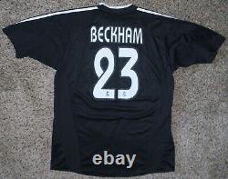 BECKHAM #23 REAL MADRID CF SPAIN Official Away Player Jersey Soccer XL 2004-2005