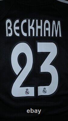 BECKHAM #23 REAL MADRID CF SPAIN Official Away Player Jersey Soccer XL 2004-2005