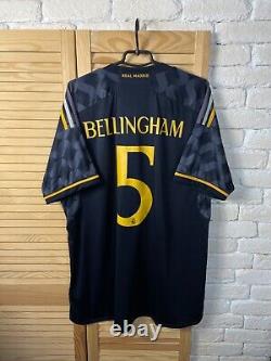 BELLINGHAM #5 REAL MADRID AWAY JERSEY FOOTBALL SOCCER SHIRT ADIDAS MENS sz XXL