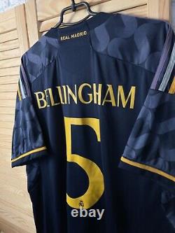 BELLINGHAM #5 REAL MADRID AWAY JERSEY FOOTBALL SOCCER SHIRT ADIDAS MENS sz XXL