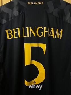 BELLINGHAM #5 REAL MADRID AWAY JERSEY FOOTBALL SOCCER SHIRT ADIDAS MENS sz XXL