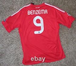 BENZEMA #9 Real Madrid 2011-12 UCL Jersey Shirt Size 2XL XXL NWT Soccer