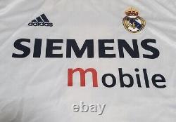 BNWT 2004 2005 REAL MADRID #5 ZIDANE Official Home Jersey La Liga UL Patch XL