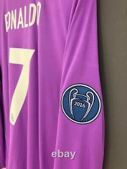BNWT 2016 2017 Real Madrid Cristiano Ronaldo L/S Official Jersey UEFA CL Final