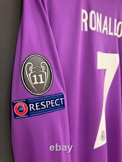 BNWT 2016 2017 Real Madrid Cristiano Ronaldo L/S Official Jersey UEFA CL Final