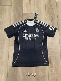 BNWT Adidas Real Madrid 2025/26 UCL Away Jersey Kylian Mbappé #9 Size M JJ4182