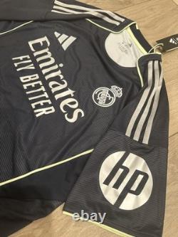 BNWT Adidas Real Madrid 2025/26 UCL Away Jersey Kylian Mbappé #9 Size M JJ4182