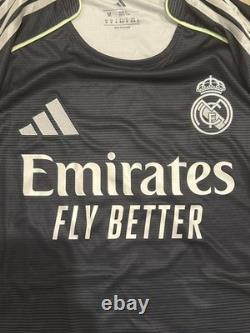 BNWT Adidas Real Madrid 2025/26 UCL Away Jersey Kylian Mbappé #9 Size M JJ4182