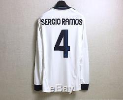 BNWT Real Madrid 2012/2013 Home Shirt Jersey L/S Long Sleeve Ramos Official M